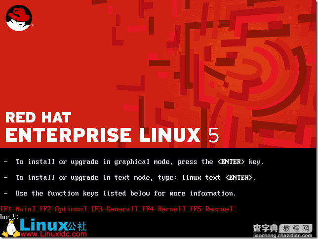 Red Hat Enterprise Linux 5.X的图形安装教程1