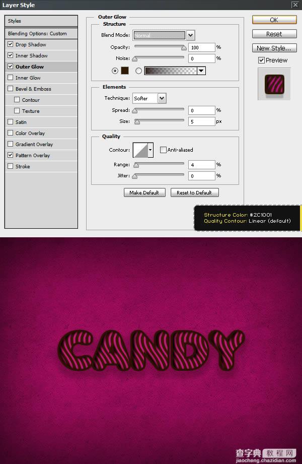 PhotoShop设计制作出可爱的纹理糖果文字特效教程12