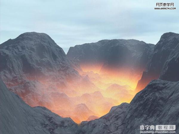 Photoshop 逼真的火山岩浆字效果2