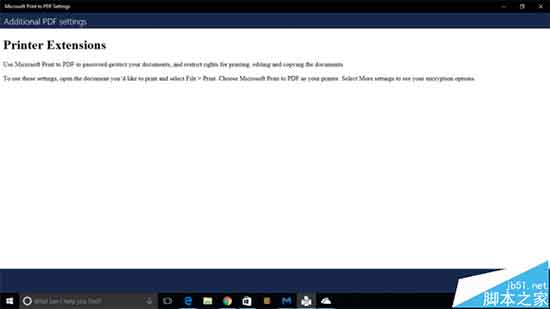 Win10系统新增微软打印到PDF设置应用2