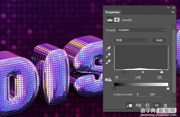 Photoshop利用自带的3D工具制作闪烁的舞厅灯光立体字34