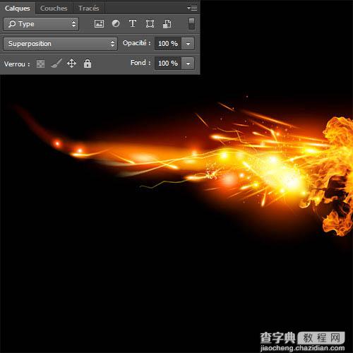 Photoshop利用图层样式及手工复制工具制作极速动感火焰立体字9