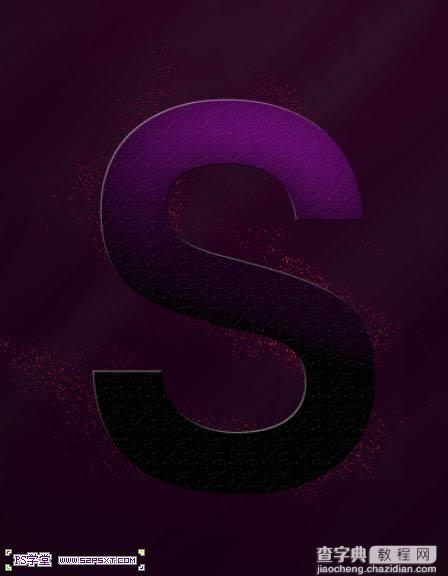 photoshop利用画笔及变形工具手绘制作漂亮的紫色火焰字16