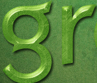 photoshop打造优雅的绿色字体1
