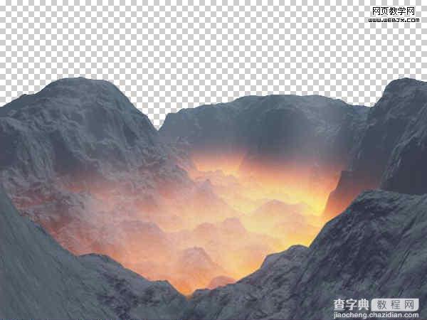 Photoshop 逼真的火山岩浆字效果3