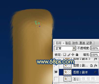 photoshop利用涂抹及减淡工具制作可爱的浅黄色毛发字19