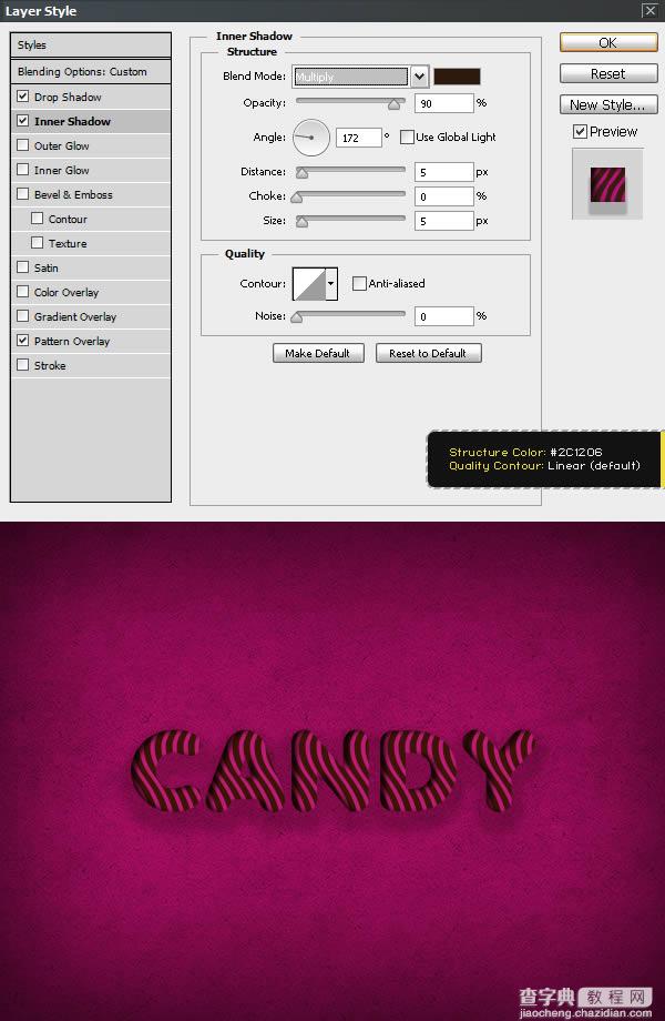 PhotoShop设计制作出可爱的纹理糖果文字特效教程11