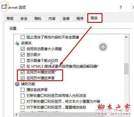 win10系统IE浏览器打开网页没声音的解决办法2