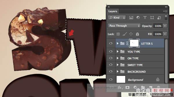 Photoshop设计制作出逼真的巧克力糖果立体字29