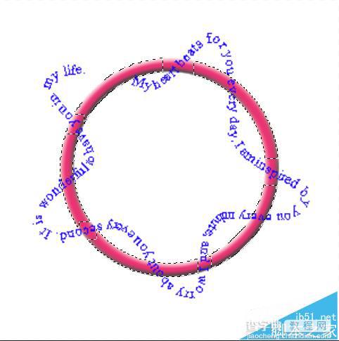 PS怎么利用路径制作围绕圆形的五角形文字?8