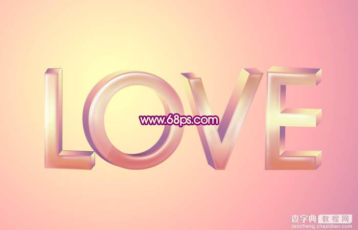 Photoshop打造用漂亮花纹装饰的爱情LOVE立体字23