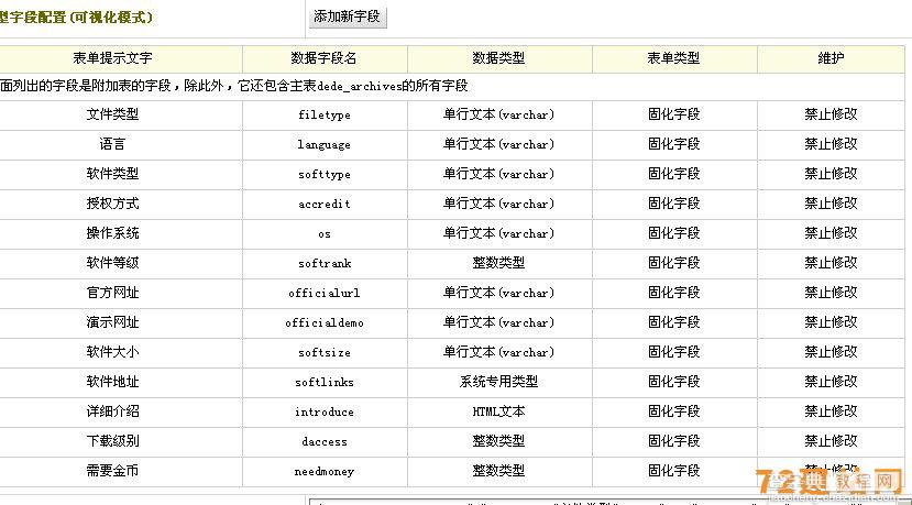 dedecms 添加字段后软件列表页无法调用软件大小问题的解决方法6