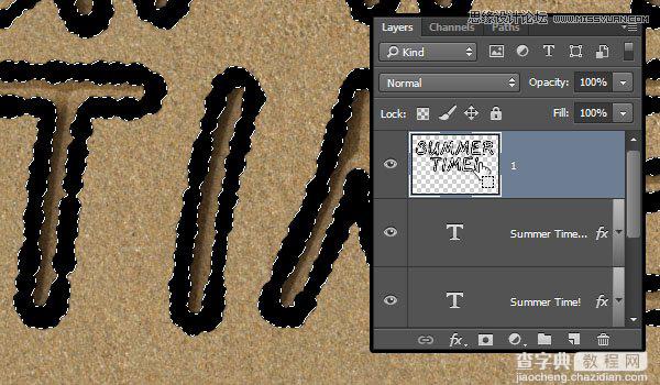 Photoshop制作逼真的在沙滩写字的效果教程18