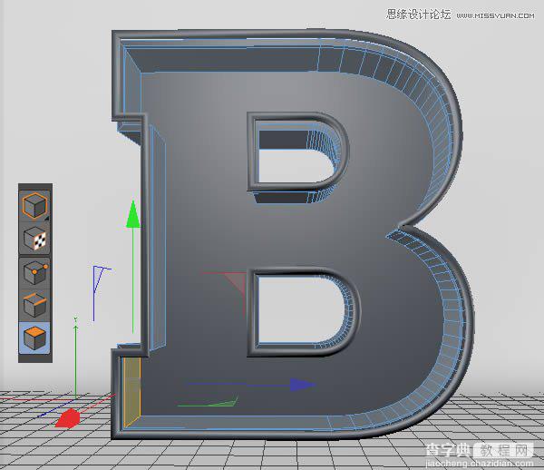 Photoshop结合C4D制作三维立体艺术字母B20