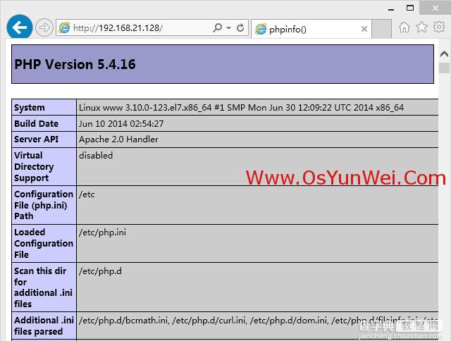 CentOS 7.0 安装配置LAMP服务器方法(Apache+PHP+MariaDB)6