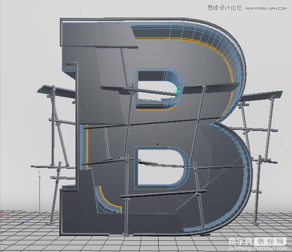 Photoshop结合C4D制作三维立体艺术字母B44