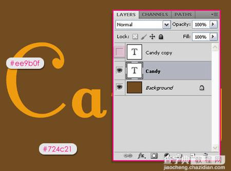 photoshop制作可爱的糖果字体2