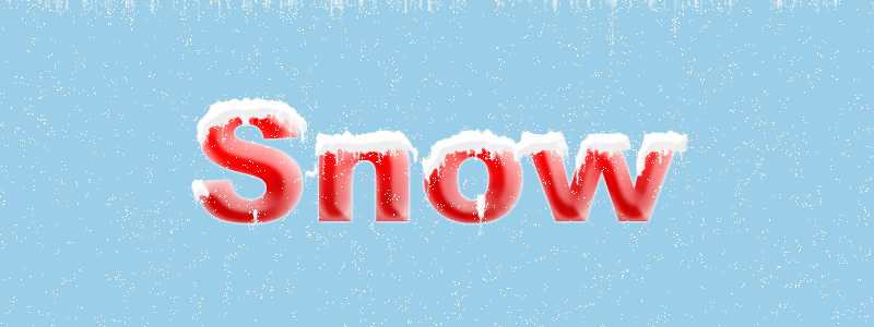 PS制作漂亮的圣诞冰积雪字体教程1