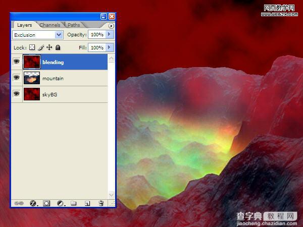 Photoshop 逼真的火山岩浆字效果7