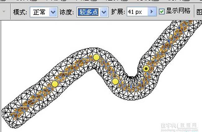 photoshop将利用CS5操控变形工具把绳子扭曲成想要的文字效果6