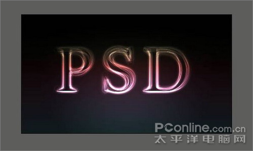 Photoshop简单制作光线流动效果文字8