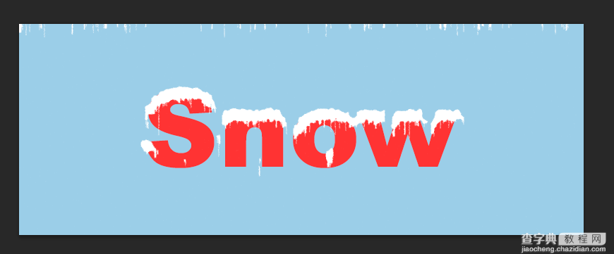 PS制作漂亮的圣诞冰积雪字体教程11