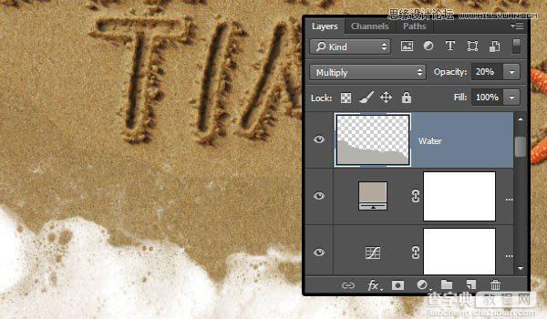 Photoshop制作逼真的在沙滩写字的效果教程58