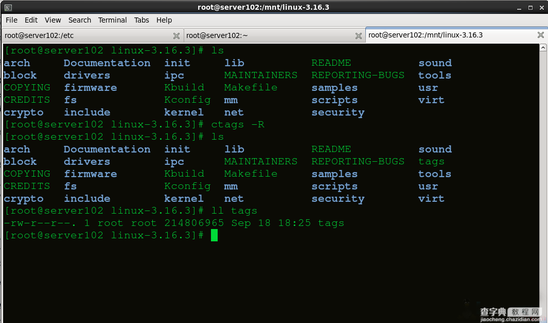 Linux系统下使用ctags查找源码的方法3