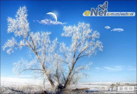 Photoshop 梦幻的月色雪景13