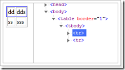 折叠的table行元素bug1