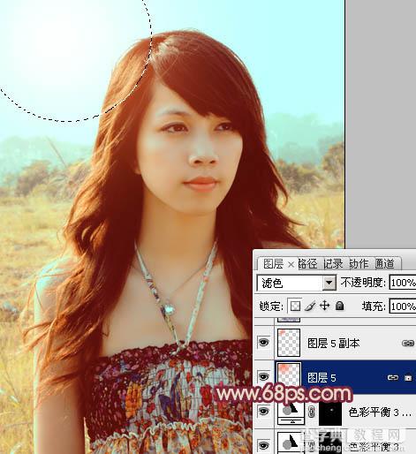Photoshop将逆光美女图片增加柔和的橙黄色效果25