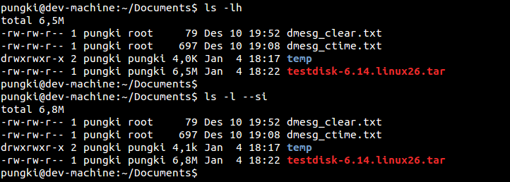 linux ls命令的20个实用范例5