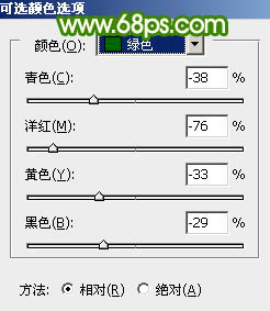 Photoshop将人物图片调成粉嫩的橙绿色4