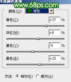 Photoshop调出人物图片光亮的黄绿色24