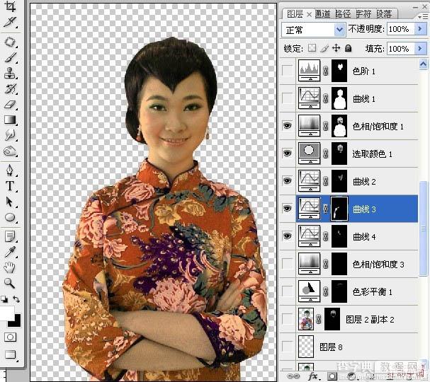 Photoshop将生活照转为漂亮的古典工笔画效果7