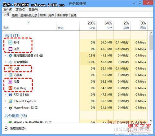 win8任务管理器如何打开及资源占用查看介绍7