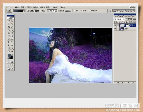 Photoshop处理艺术照片风流个性蝴蝶美女6