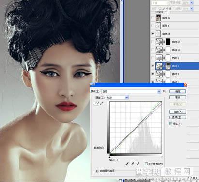 Photoshop将给模特头像制作出精确美化及增强质感效果12