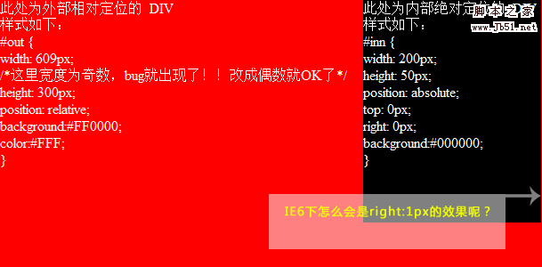 IE6中奇数宽高的BUG2