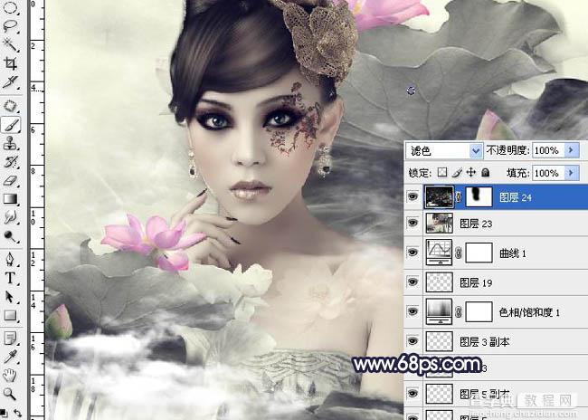 Photoshop 水墨风格转手绘效果21