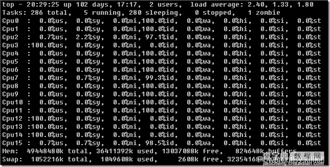 linux下通过使用taskset命令来限制进程的CPU2