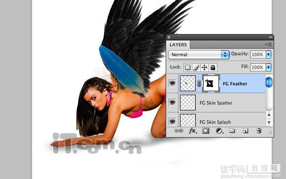 Photoshop制作超酷的黑翼天使27