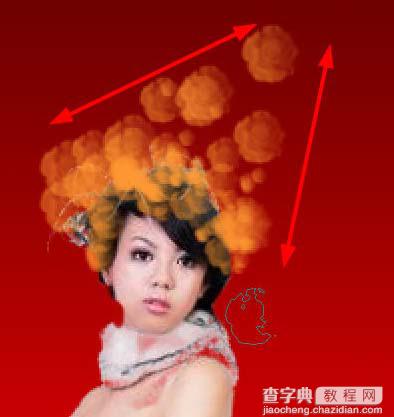 Photoshop 打造亮丽的红色古典美女写真12