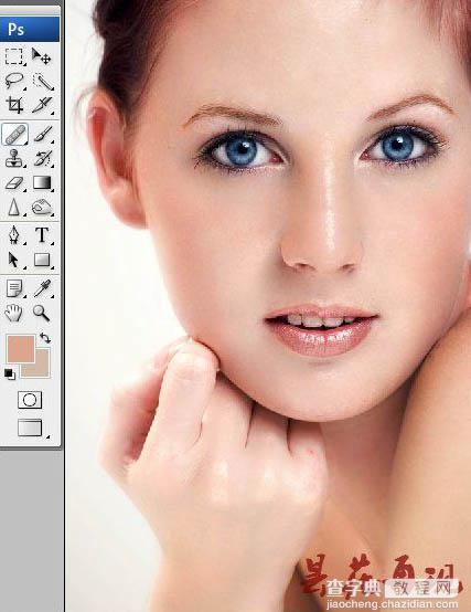 photoshop利用通道及计算工具快速为人物脸部消除色斑10