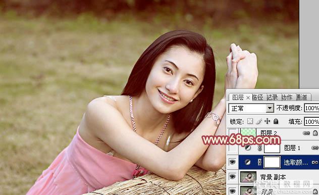 Photoshop将美女图片打造出甜美的春季粉红色8