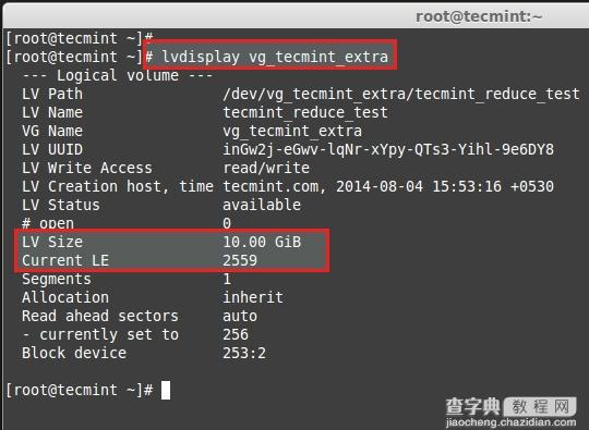 在Linux如何扩增卷组、逻辑卷以及缩减逻辑卷LVM的过程23