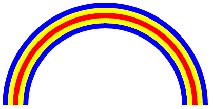 CSS制作各种样式的彩虹效果2