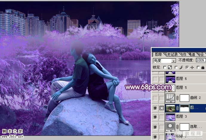 Photoshop 梦幻的紫色爱情世界10