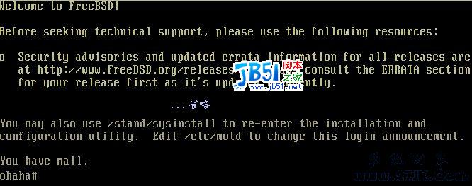 登入和注销 FreeBSD 系统3