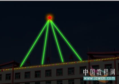 Photoshop 建筑照片处理成夜景效果13